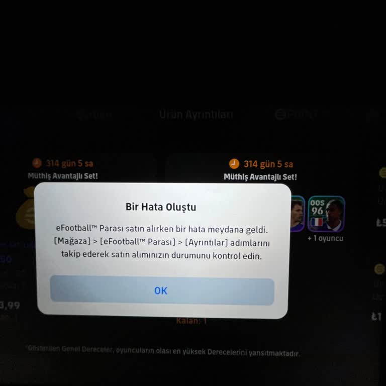 Efootball Mağaza Hatası Nedeniyle Alışveriş Yapamıyorum