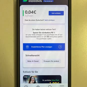 Lyca Mobile Guthaben von 30 Euro plötzlich verschwunden
