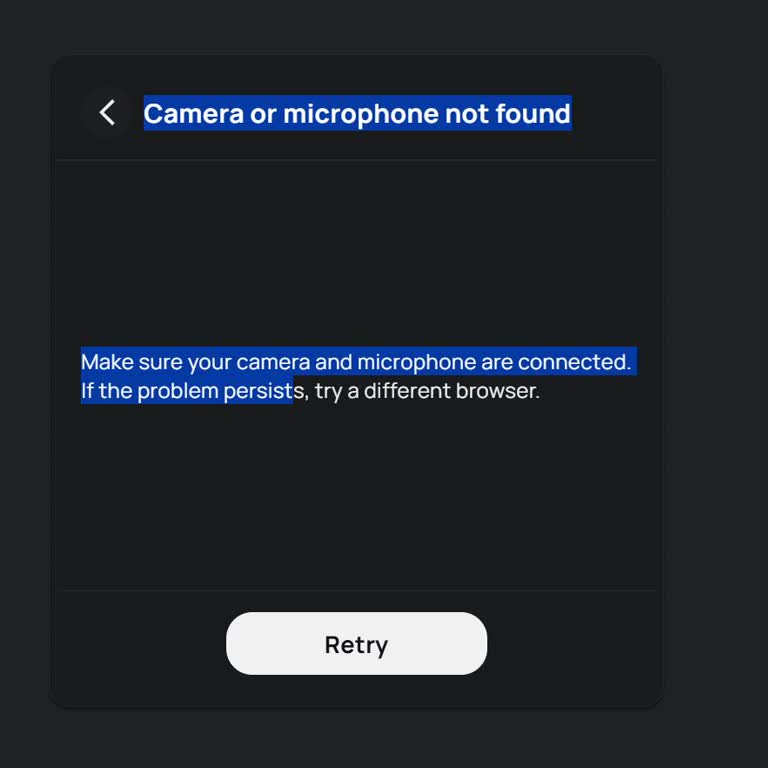 Chatroulette Camera and Microphone Not Found Error on Windows 11