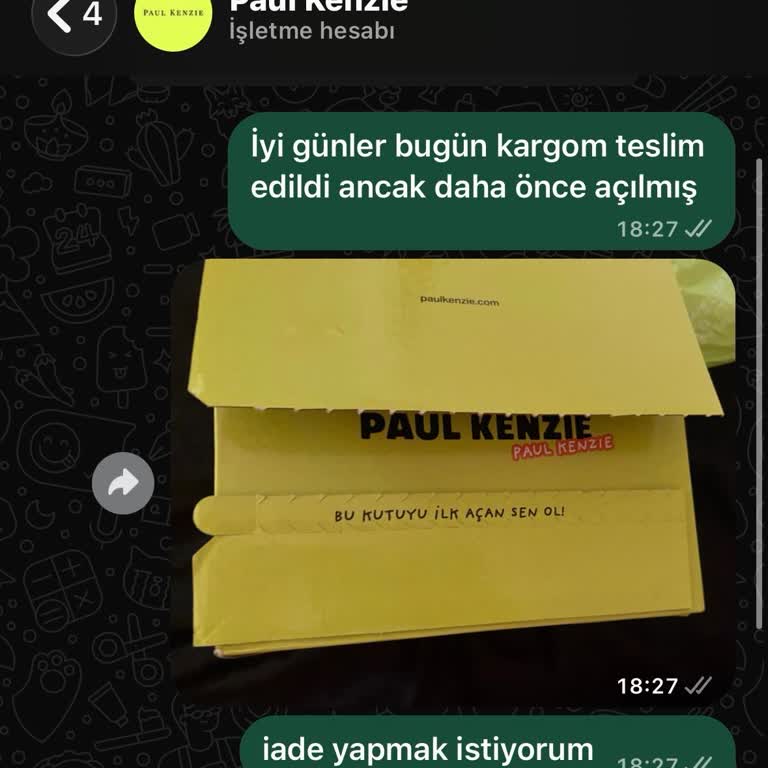 Açık Kutuda Gönderilen İç Giyim Ürünün İade Talebi