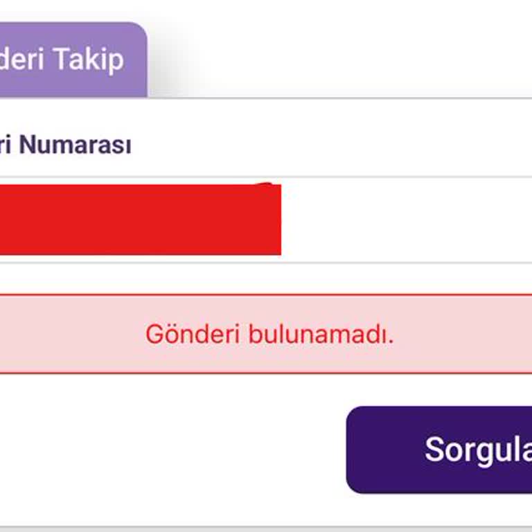 Geçersiz Kargo Takip Numarası Ve Cevapsız İletişim
