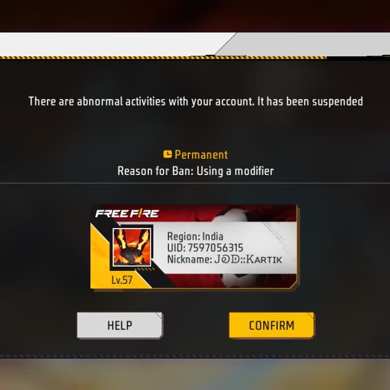Free Fire ID Banned for Hacking Despite Fair Gameplay