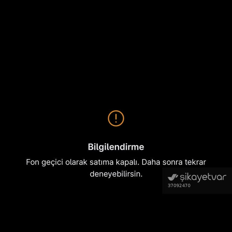 TP2 Fon Satıma Kapalı; Ödeme İçin Acil Çözüm ve Açıklama Talebi