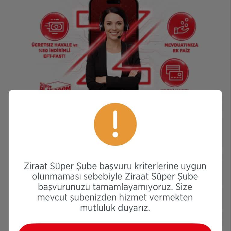 Ziraat Bankası Süper Şube Başvurusu Sürekli Reddediliyor Ve Açıklama Yok