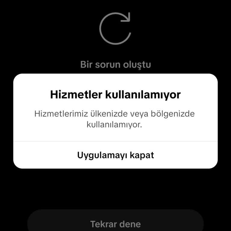 TikTok Uygulaması Bölge Kısıtlaması Nedeniyle Çalışmıyor