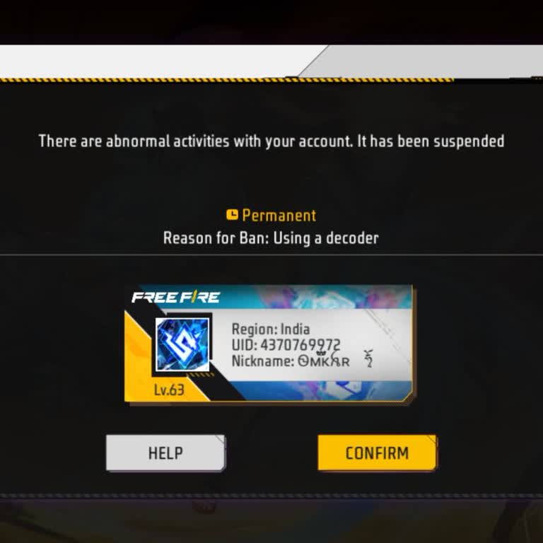 FF ID Unban Please