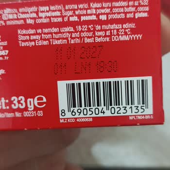 Ülker Napoliten Sütlü Çikolatada Kalite Kontrol Ve Sağlık Endişesi