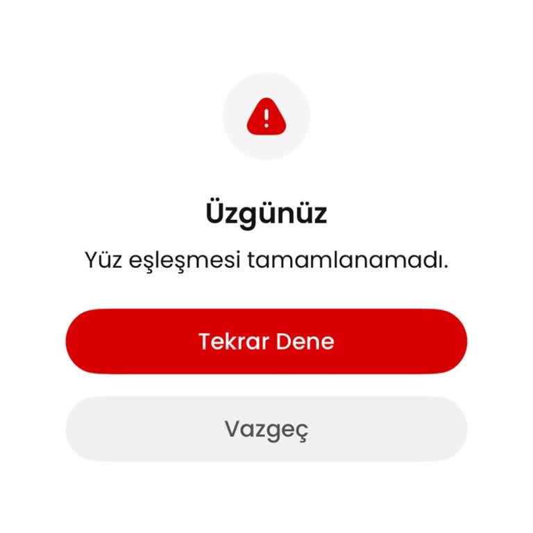 Yüz Doğrulama Sorunu Uygulama Kullanımını Ve Para Çekmeyi Engelliyor
