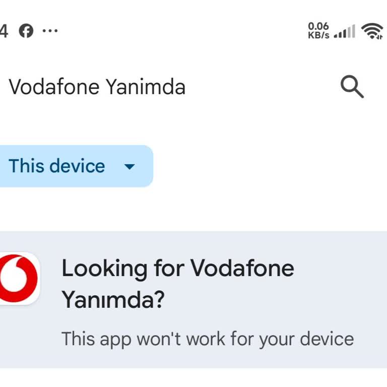 Vodafone Yanımda Uygulaması Cihazda Çalışmıyor