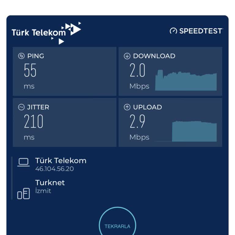Kocaeli Kartepe'de 5G Hızı 2 Mbps Ve Sürekli Kapsama Kesintisi