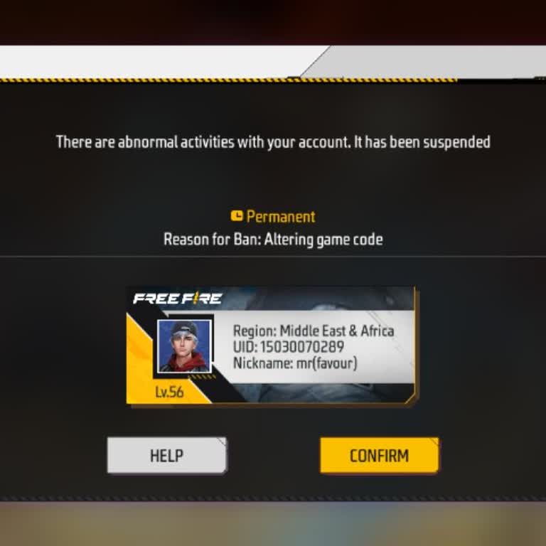 Free Fire Account Permanently Banned Despite No Cheats or Hacks