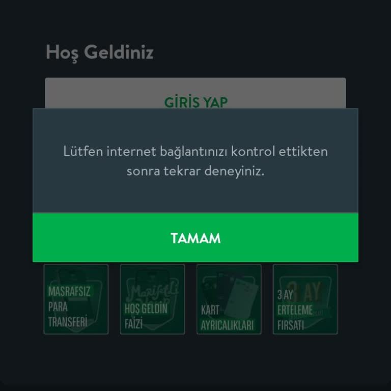 TEB Mobil Uygulaması Giriş Yapamıyor Sürekli İnternet Bağlantısı Uyarısı