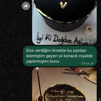 Royal Pastanesi'nden Gelen Pasta Görsel Ve Talimatlara Uymadı, Cevapsız Bırakıldı