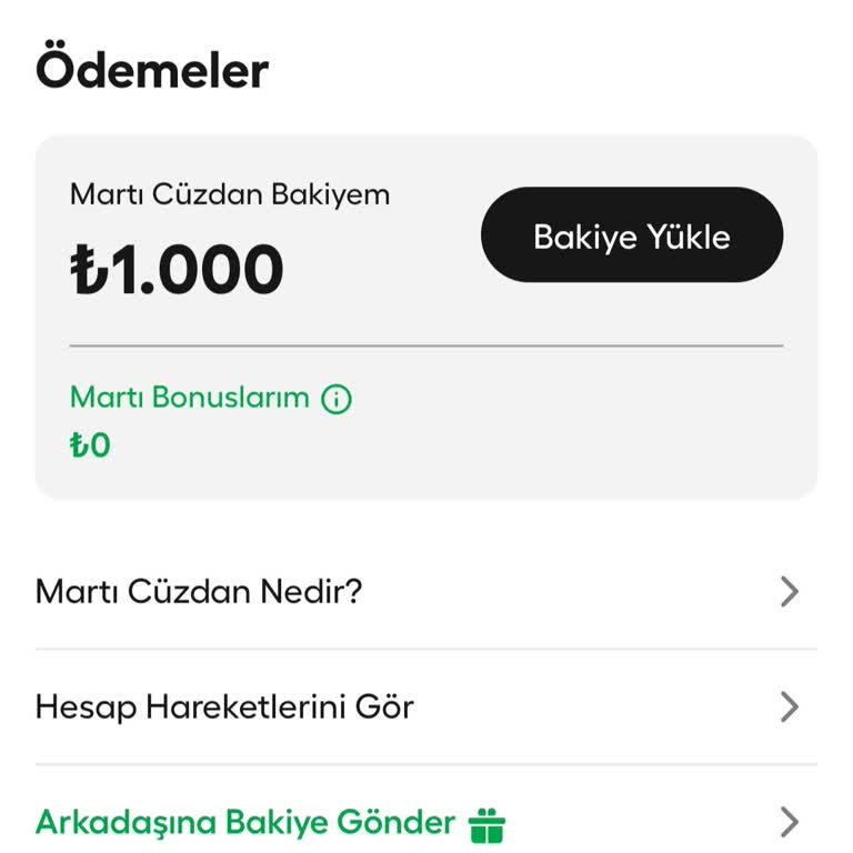 Martı Cüzdan Uygulamasında Yanlış Yükleme Ve İade Talebi