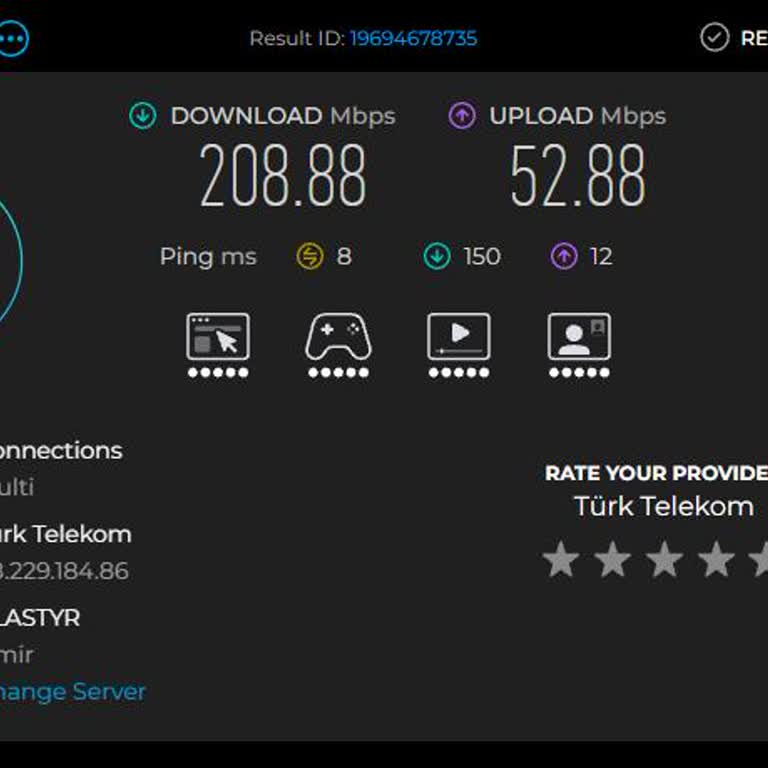 1000 Mbps Vaadi Karşısında 208 Mbps Hız Sorunu