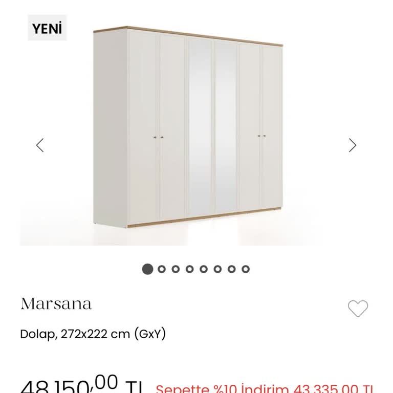Teslim Edilmemiş Gardırobu İçin İndirimli Fiyatı Alamadım