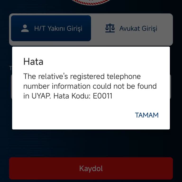 E0011 Hata Kodu Nedeniyle E-Görüş’e Giriş Sağlanamıyor
