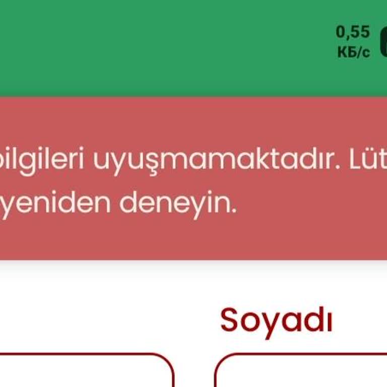 Kimlik Bilgileri Uyuşmazlığı Nedeniyle Hesaba Giriş Engellendi