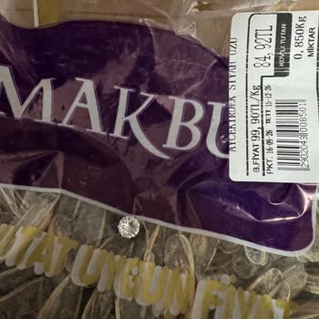 Makbul Şubesinden Satın Alınan Çekirdek Üründe Yabancı Madde Tespiti