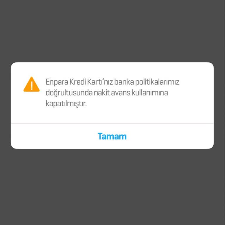 Tam Borç Ödememe Rağmen Nakit Avans Kısıtlaması Açıklama Talep Ediyorum