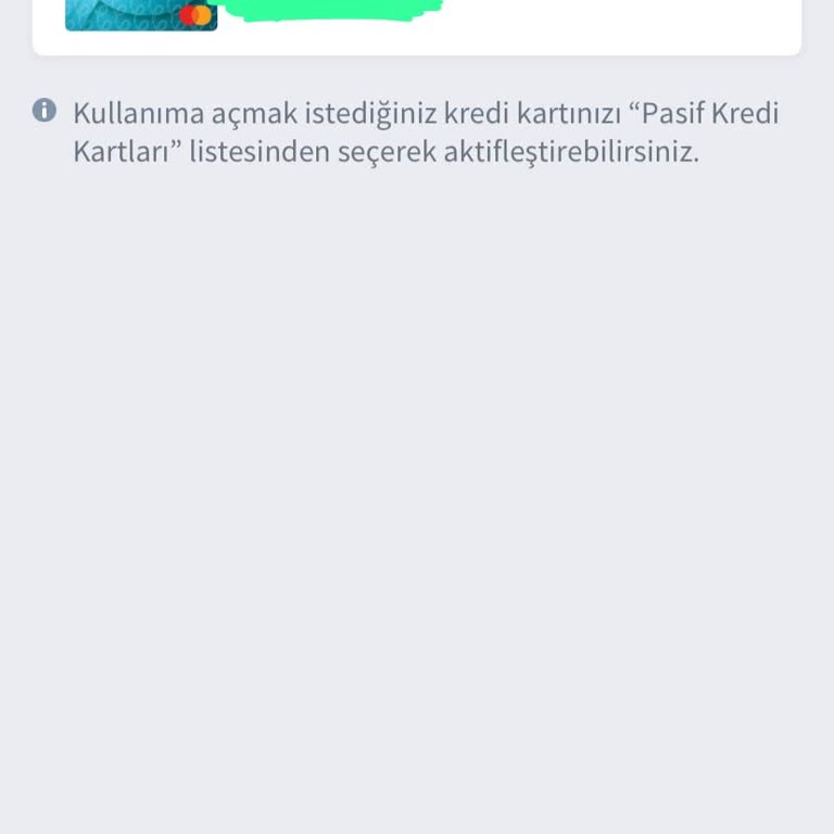 Paraf Kredi Kartım Gönderilmediği İçin Kart Bilgilerine Ulaşamıyorum