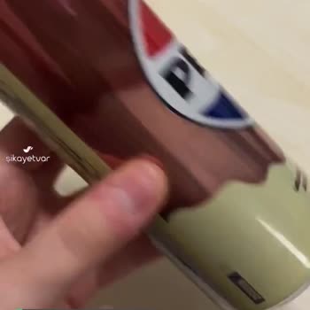 Pepsi Boş Kutu Ağzı Kapalı Olduğu Halde