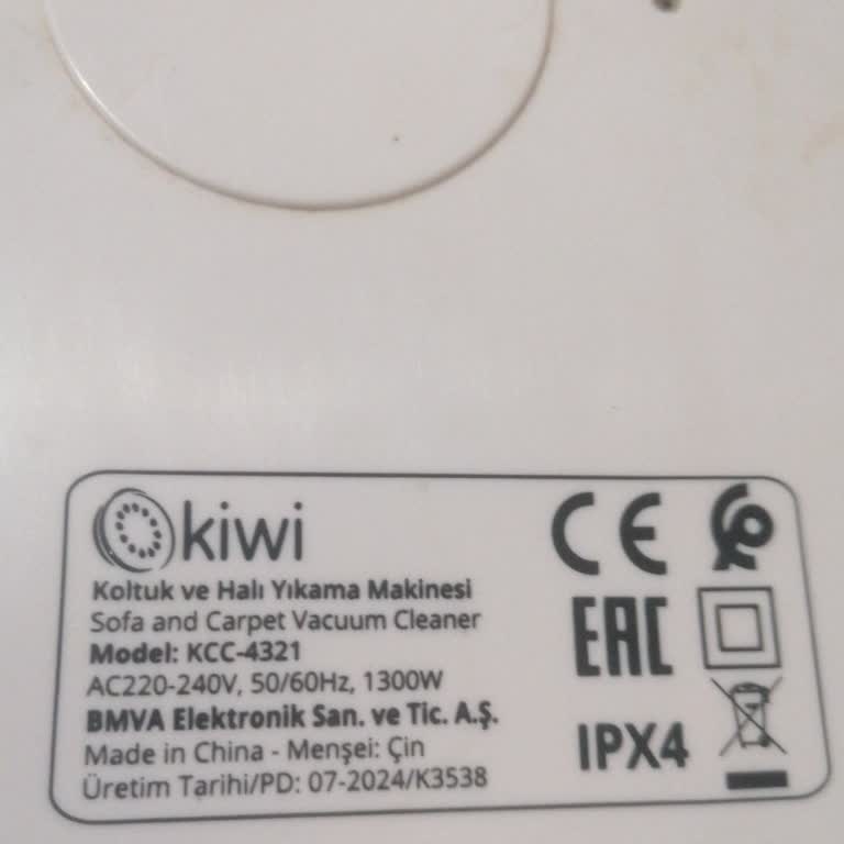 Kiwi Markalı Halı Ve Koltuk Yıkama Makinesinde Çalışma Arızası Ve Servis Desteği Yok
