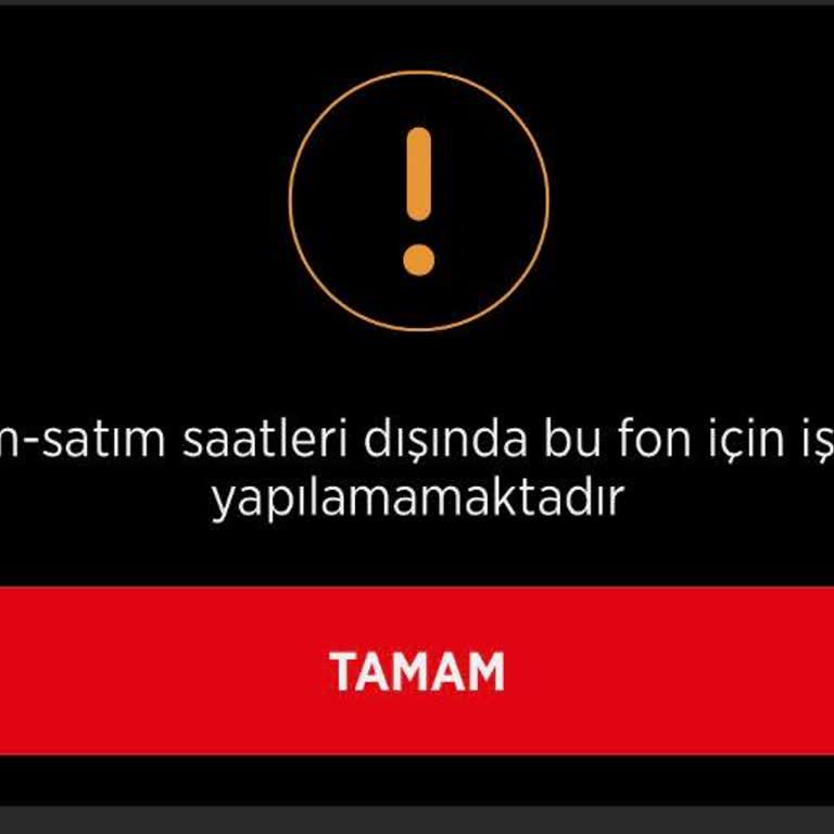 Ziraat Bankası Sistem Hatası Nedeniyle Fon Satışı Reddedildi