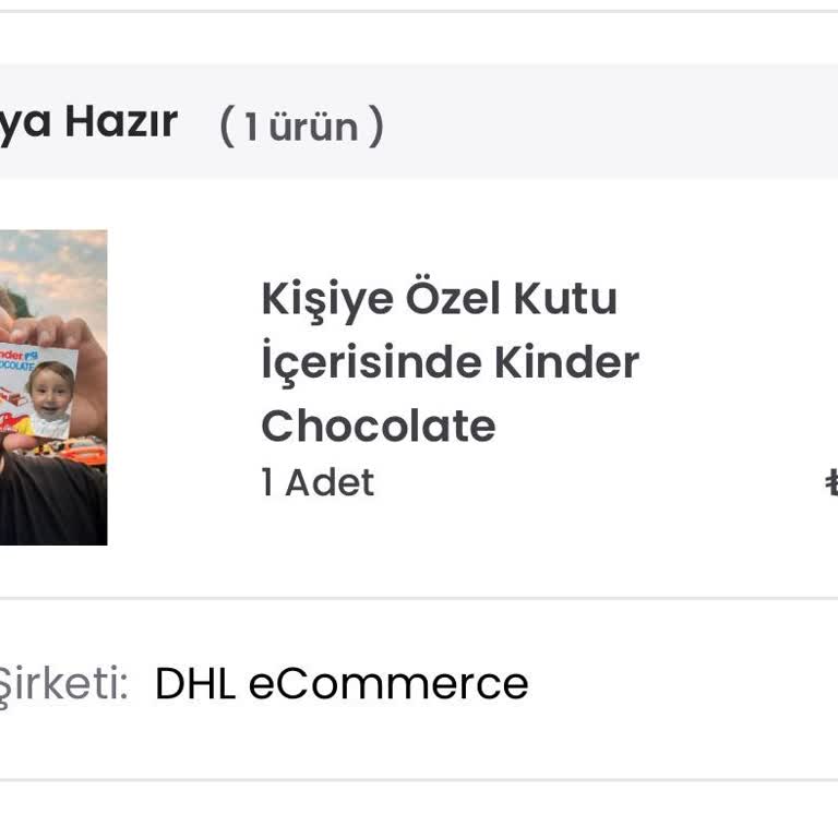 Hopena’dan Sipariş Edilen Kinder Kutusunun Teslim Edilmemesi