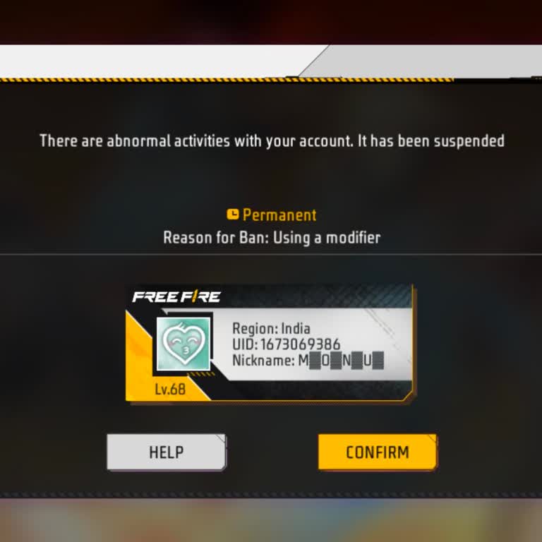Free Fire Facebook Account UID Banned for “Using a Modifier”: Unban Request