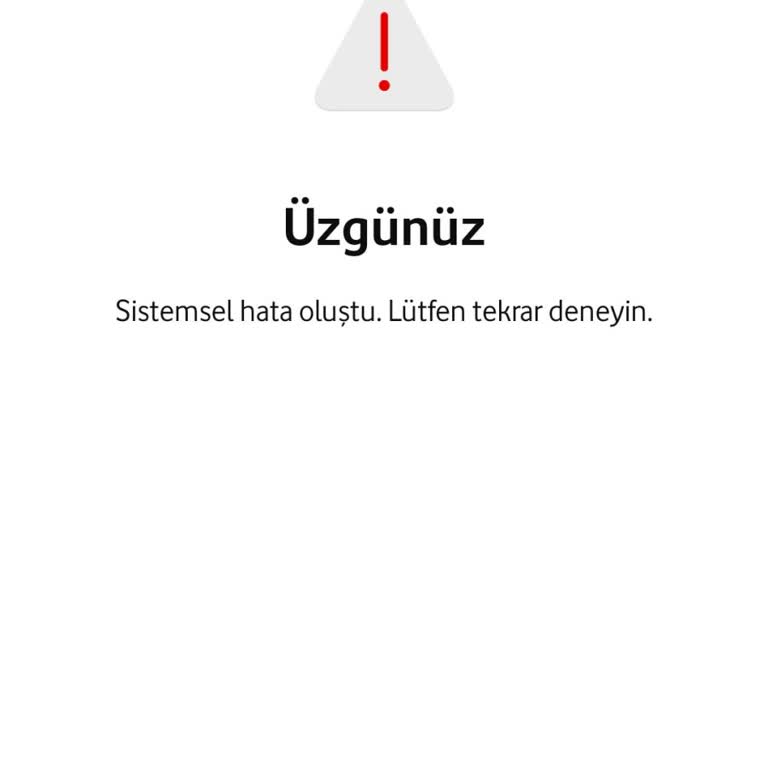 Vodafone Yanımda Uygulamasında Ek Cihaz Alımında Sürekli Sistem Hatası