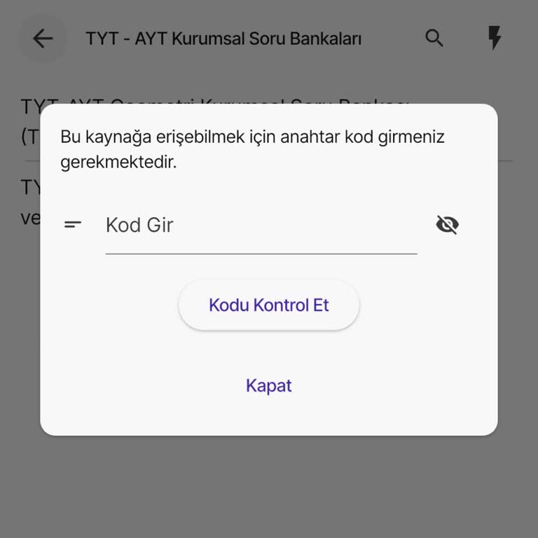 Toprak Kitabındaki Anahtar Kod Yok, Uygulama Kullanılamıyor