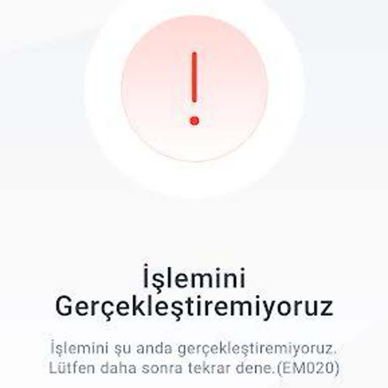 Numara Güncellemesi Sonrası Sürekli EM020 Hatası Ve Hesaba Erişilemiyor