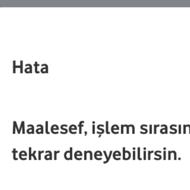 Vodafone’un 500 TL Hoş Geldin Hediyesi Hattıma Yüklenmedi Ve Açıklama Bekliyorum