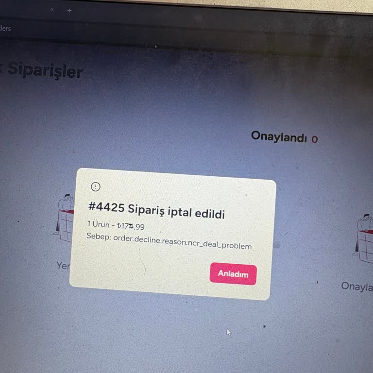 Komisyon Kampanyası Sonrası Bölge Ve Kurye Sorunları Ve Yüksek Tutarlı Sipariş İptalleri