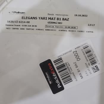 Polisan Elegans Yarı Mat B1 Baz Boyasında Renk Uyumsuzluğu