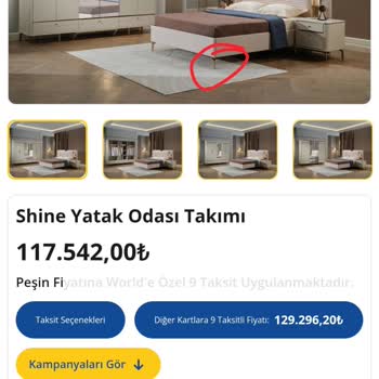 İstikbal Şubesinde Demir Ayaklı Yatak Yanıltıcı, Plastik Ayak Ve Çizik Komodin Değişmedi