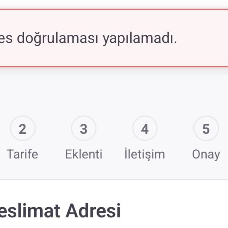 Adres Doğrulama Sorunu Nedeniyle İnternet Nakli Gerçekleşmiyor
