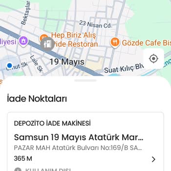 Samsun 19 Mayıs Geri Dönüşüm Otomatının Sürekli Kullanım Dışı Olması