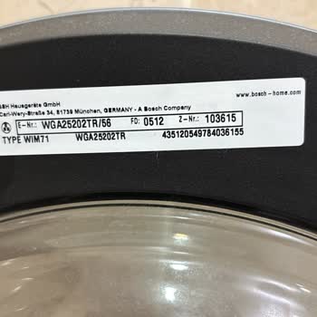 Bosch WGA25202TR Washing Machine Door Gasket Detached