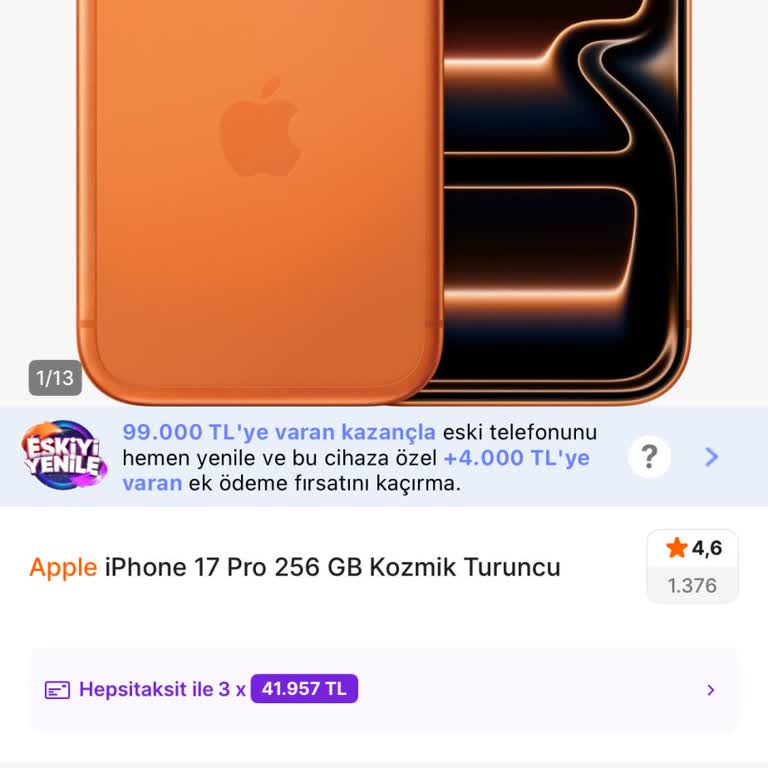 Apple 17 Pro Telefonun Fiyatı Düşmüş, 500 TL İade İstiyorum