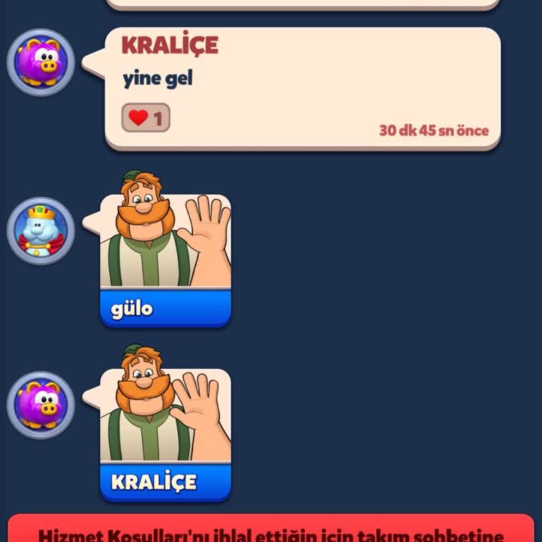 Royal Kingdom Oyununda Yanlış Yazım Nedeniyle Haksız Sohbet Engeli