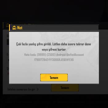 Yanlış Şifreli PUBG Mobile Hesabı Ve Geri Ödeme Talebi