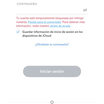 Bloqueo Temporal de Cuenta Snapchat, Solicito Revisión y Reactivación