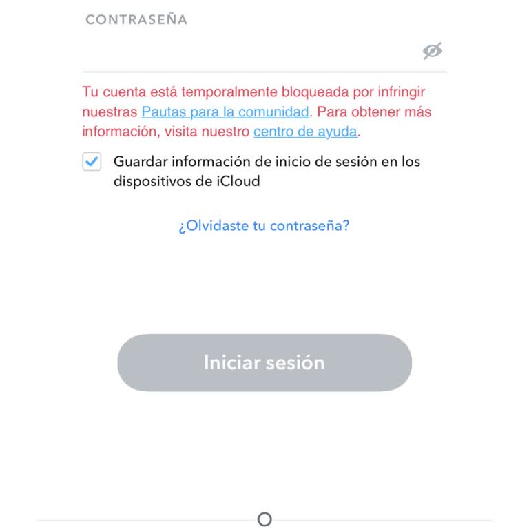 Bloqueo Temporal de Cuenta Snapchat, Solicito Revisión y Reactivación