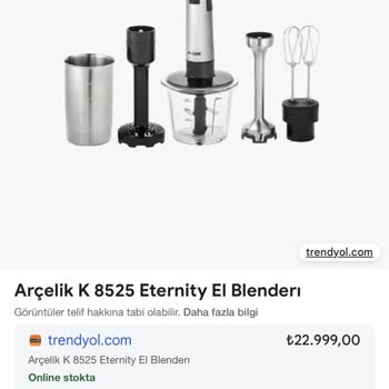 Arçelik Servisi Ücretli Parça Değişimi Sonrası Düşük Değerli Blender Verdi
