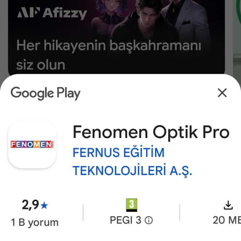 Android Sürüm Uyumsuzluğu Nedeniyle Fenomen Optik Pro İndirilemiyor Ve Ürün Kullanılamıyor