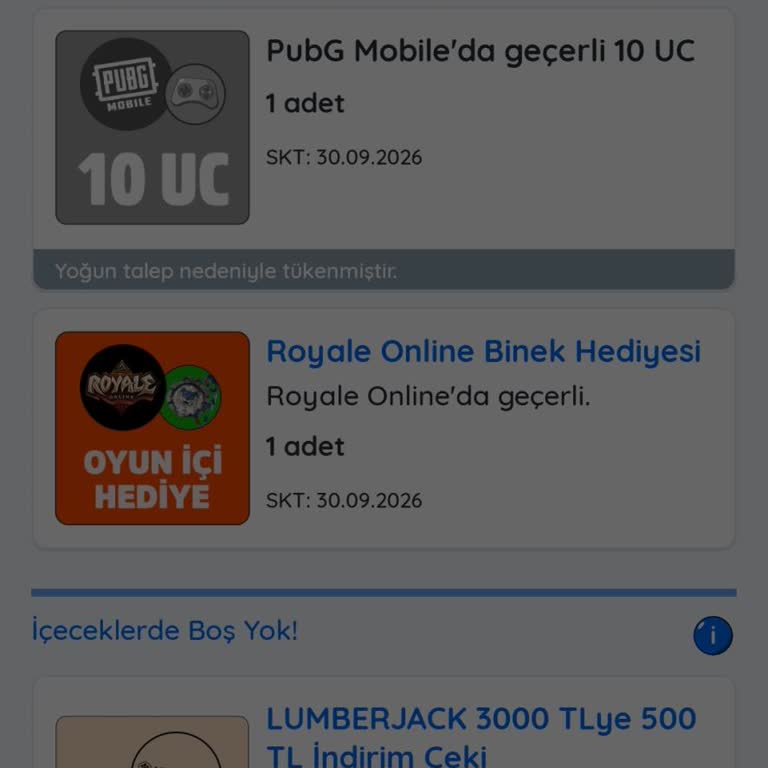 Kazandırio Hatası Royale2 Hediyesi Alınamadı