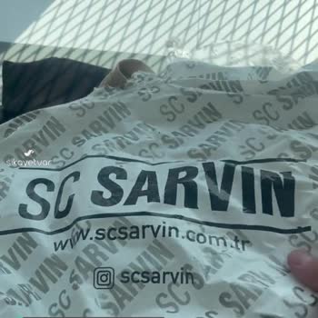 SC Sarvin Bütün Ürünlerinizi İade Etmek İstiyorum
