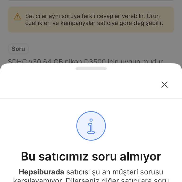 Yanlış SD Kart Alımı, İade Ve Micro SD Değişim Talebi Sistem Üzerinden Açılmıyor